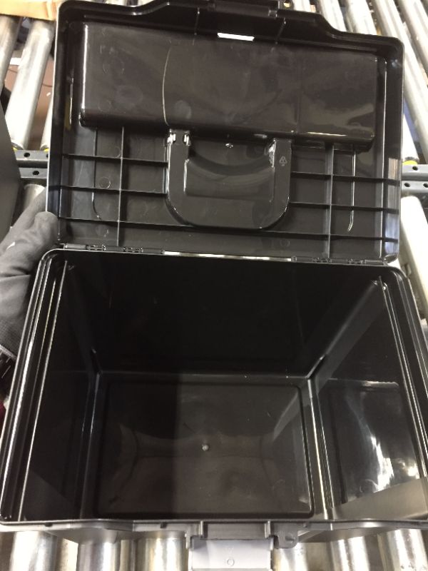 Photo 2 of Generic small black plastic file box