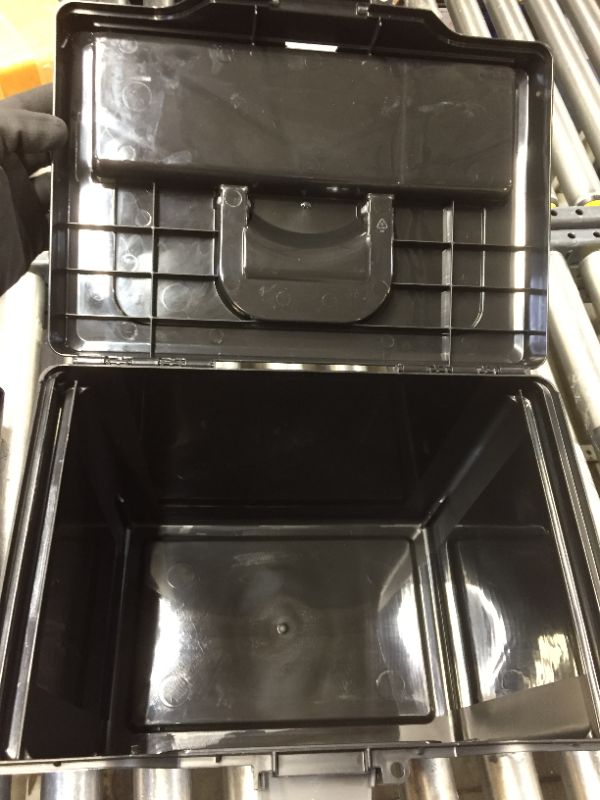 Photo 1 of Generic small black plastic file box