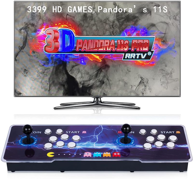 Photo 1 of ?3399 Games in 1? Arcade Game Console Pandora's Box 11S Classic Retro Game Machine for PC & Projector & TV, 2-4 Players,1280X720 Full High Definition,3D Games,Search/Hide/Pause Games,Favorite List
