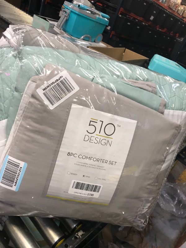 Photo 2 of 510 DESIGN Tinsley 8 Piece Ultra Soft Quilted Comforter Set Bedding
king