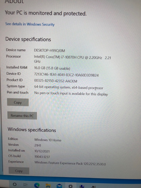 Photo 8 of Alienware m15 R4 RTX 3070 Gaming Laptop Full HD (FHD), 15.6 inch - Intel Core i7-10870H, 16GB DDR4 RAM, 1TB SSD, NVIDIA GeForce RTX 3070 8GB GDDR6, Windows 10 Home - Lunar Light (Latest Model)
