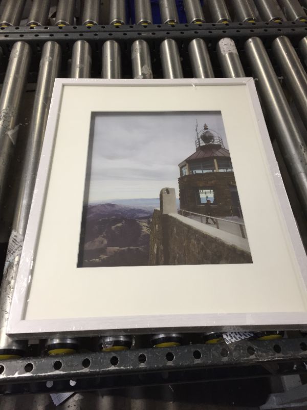 Photo 1 of 21X17INCH WHITE WOODEN FRAME WITH LIGHTHOUSE PAINTING