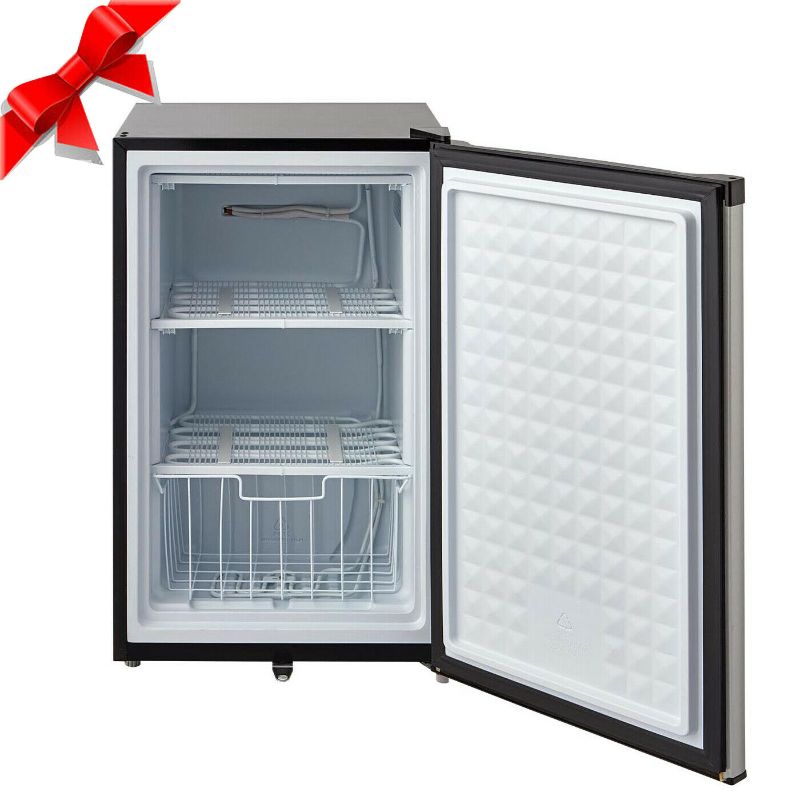 Photo 1 of Smad Upright Freezer, 3.0 Cubic Feet, Stainless Steel E-star Freezer