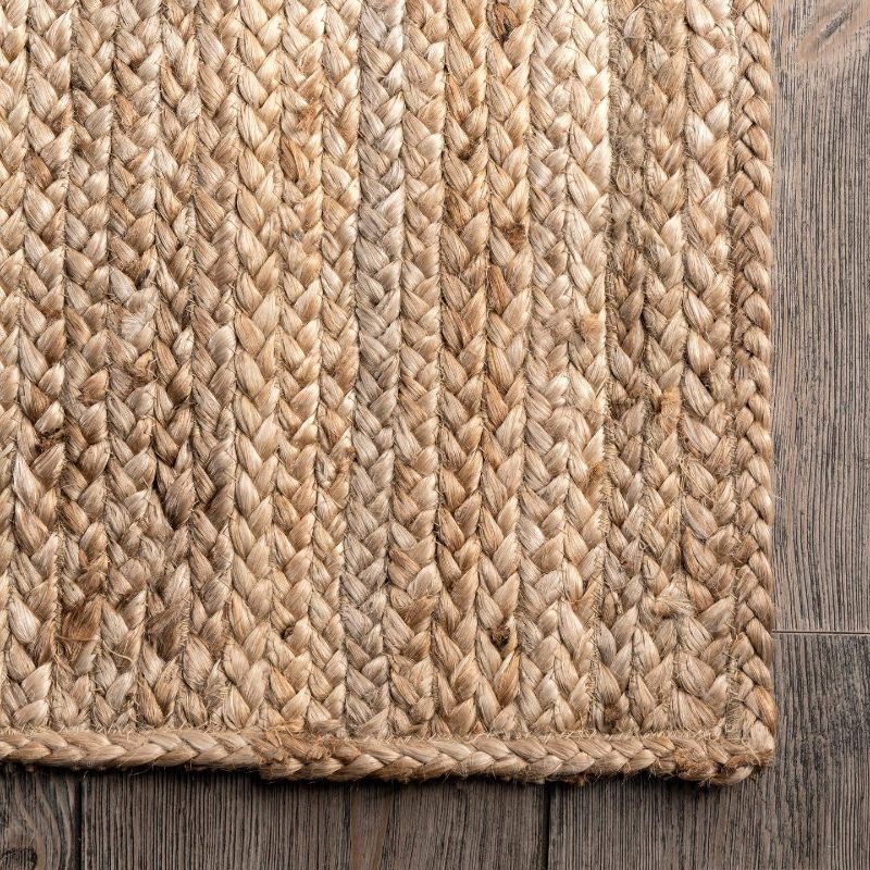 Photo 1 of nuLOOM Rigo Hand Woven Farmhouse Jute Area Rug, 8' x 10', Natural
