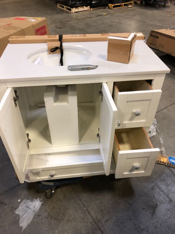 Photo 5 of Dorel Living Monteray Beach 36 Inch, White Bathroom Vanity, 36"
