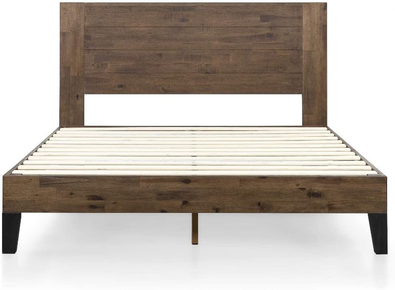 Photo 1 of FOR PARTS Zinus Tonja Platform Bed / Mattress Foundation / No Box Spring Required / Brown, Queen
