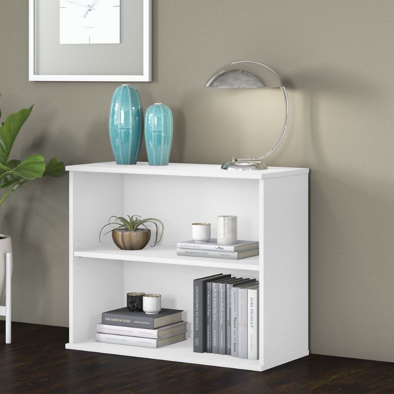Photo 1 of Bush Business Furniture 2-Shelf 29"H Bookcase, White (BK3036WH)
