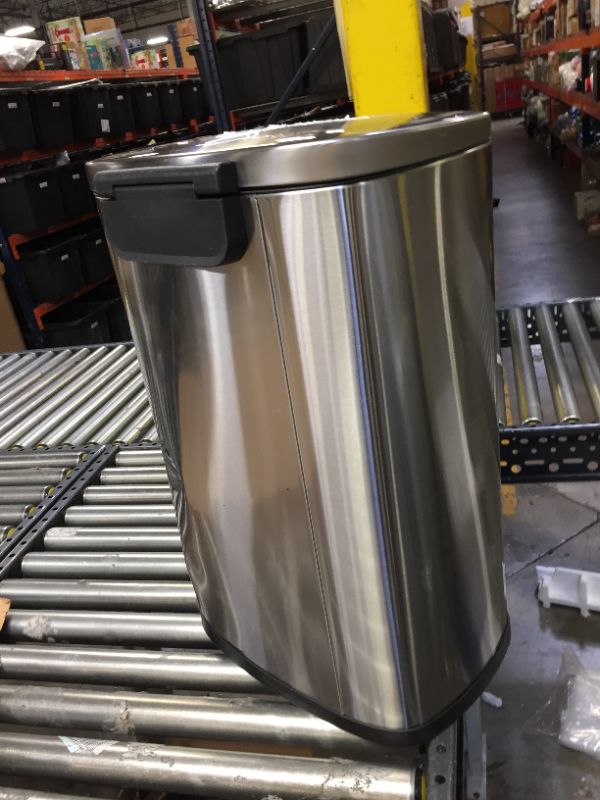 Photo 2 of 26 INCH TALL STAINLESS STEEL TRASHCAN WITH FOOT LEVER