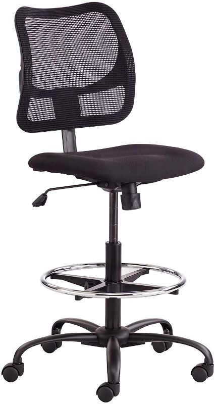 Photo 1 of Safco Products Vue Mesh Extended-Height Chair 3395BL, Ergonomic, Breathable Mesh Back, black, mid-back
