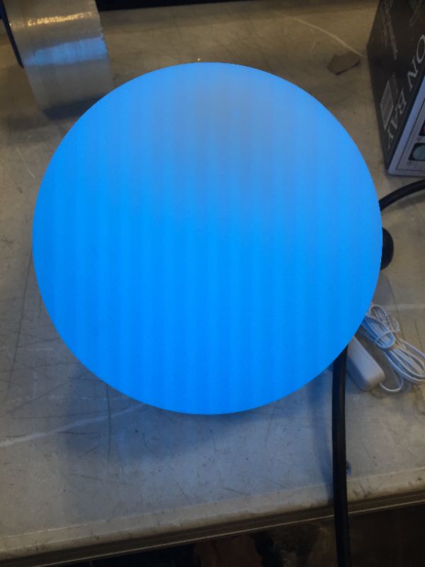 Photo 1 of HAMPTON BAY 8 in. Color Changing LED Glow Ball Lamp
