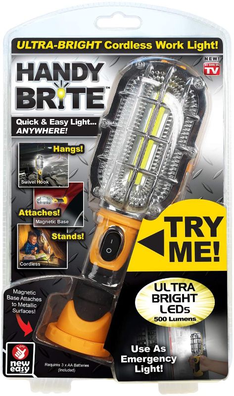 Photo 1 of Ontel Handy Brite, Heavy Duty, Cordless LED Light - Compact, Lightweight - HB-MC12/4

