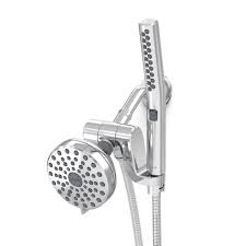 Photo 1 of 12-spray 5 in. High PressureDual Shower Head and Handheld Shower Head in Chrome
