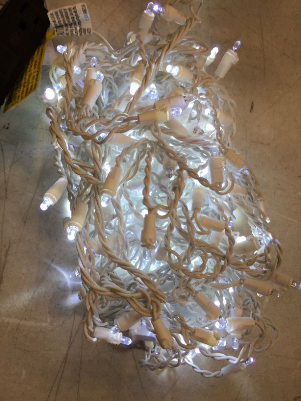 Photo 2 of 26.5 ft. 300-Light Warm White Mini Icicle LED Steady Lit Super Bright Lights
