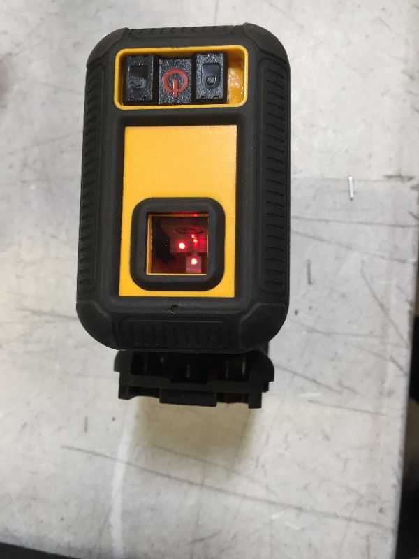 Photo 3 of 100 ft. Red Self-Leveling 3-Spot Laser Level with (2) AA Batteries & Case