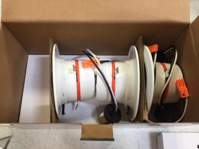 Photo 1 of 4 in. Color Temperature Selectable Integrated LED Recessed CEC-T20 Trim (4-Pack)

