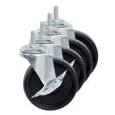 Photo 1 of 4” Caster Roller Wheels for HCD Shelving Unit, Set of Four
