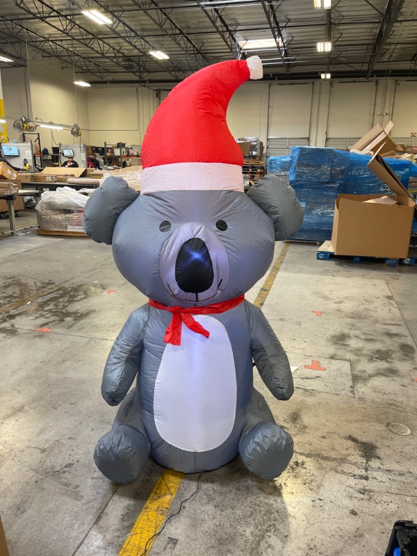 Photo 1 of Christmas LED Outdoor Decor 6.5 ft. Inflatable Airblown Koala with LED Lights