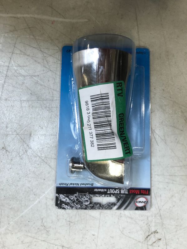 Photo 1 of Diverter Tub Spout with Slip Fit and IPS Connection in Brushed Nickel