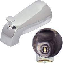 Photo 1 of 5 in. Bathroom Tub Spout with Front Diverter, Chrome
