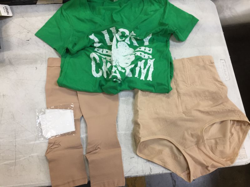 Photo 1 of CLOTHES BAG LOT / SOCKS TAN / WAIST TRSINER UNDERWEAR SIZE MEDIUM / GREEN SHIRT MEDIUM 