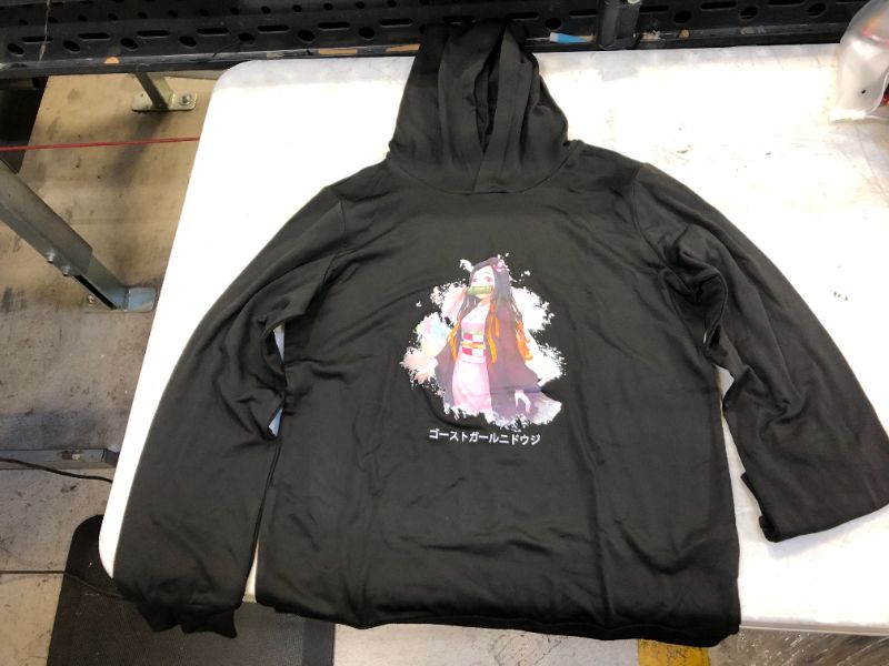 Photo 1 of KIDS ANIME BLACK HOODIE-UNKNOWN SIZE