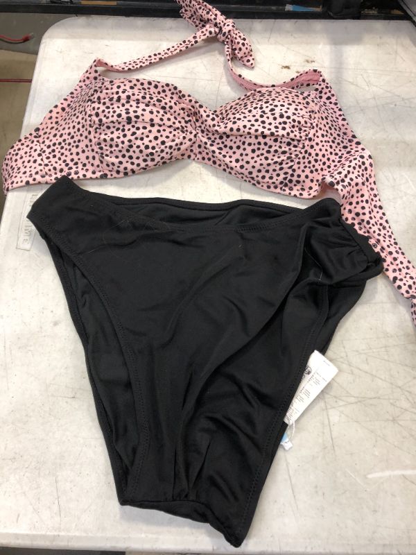 Photo 1 of CUPSHE Genesis Dalmatian Halter Tie Back Bikini-MEDIUM
