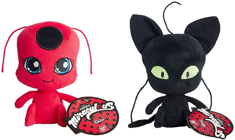 Photo 1 of Miraculous: Tales of Ladybug & Cat Noir ~ TIKKI & PLAGG Plush Set ~