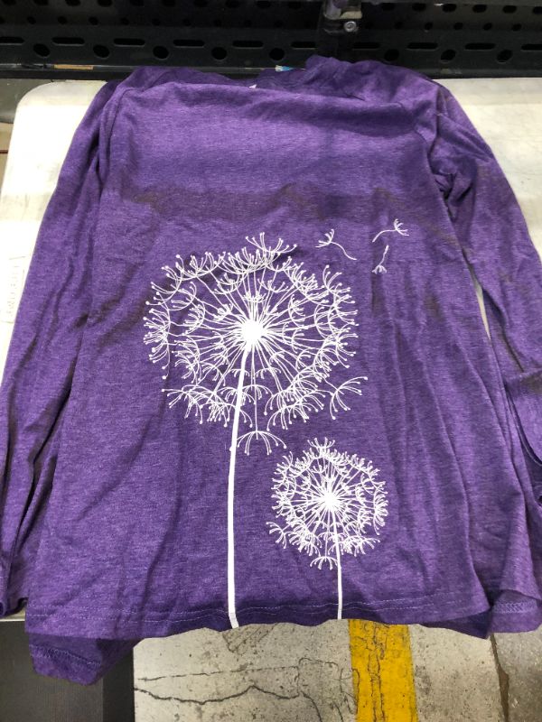 Photo 1 of DANDELION LONGSLEEVE PURPLE SHIRT-SMALL