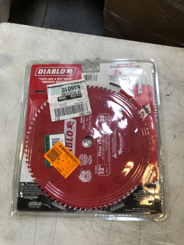 Photo 2 of DIABLO 12 in. x 80-Tooth Fine Finish Circular Saw Blade