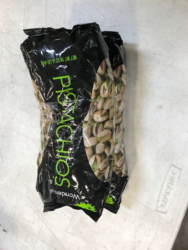 Photo 2 of Wonderful Pistachios, Roasted and Salted, 16 Ounce Bag 2 pack bb date 1//28/22