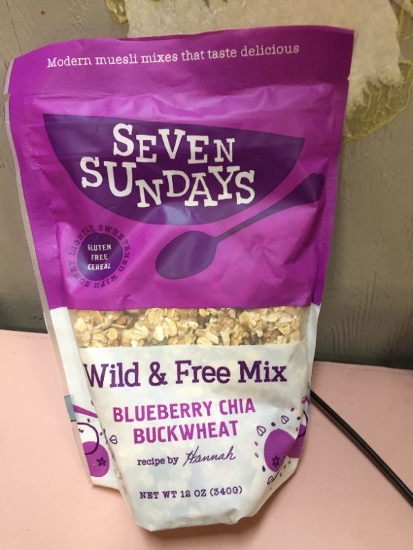 Photo 2 of  Seven Sundays Wild and Free blueberry chia buckwheat meusli 12o, best before 1/15/22