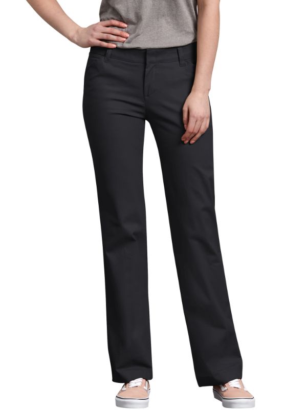 Photo 1 of Dickies Women's Relaxed Straight Stretch Twill Pants - Black Size 6