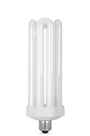 Photo 1 of 300-Watt Equivalent CFLNI Quad Tube E26 Base with Mogul Base Adapter Non-Dimmable CFL Light Bulb, Daylight 6500K
