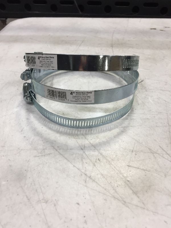 Photo 2 of 3 pack  Everbilt 4 in. Galvanized Steel Worm Gear Clamp
