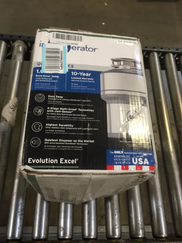 Photo 3 of InSinkErator Garbage Disposal, Evolution Excel, 1.0 HP Continuous Feed
