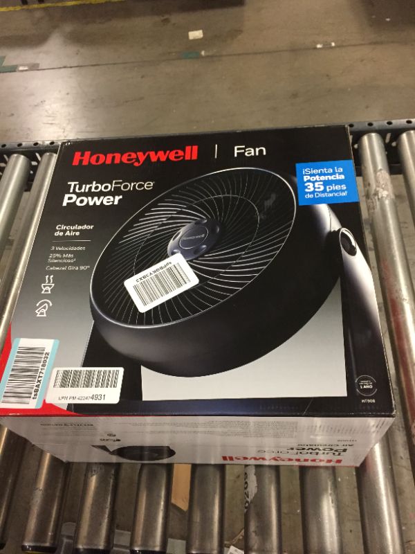 Photo 2 of Honeywell HT-908 TurboForce Room Air Circulator Fan, Medium, Black –Quiet Personal Fanfor Home or Office, 3 Speeds and 90 Degree Pivoting Head
