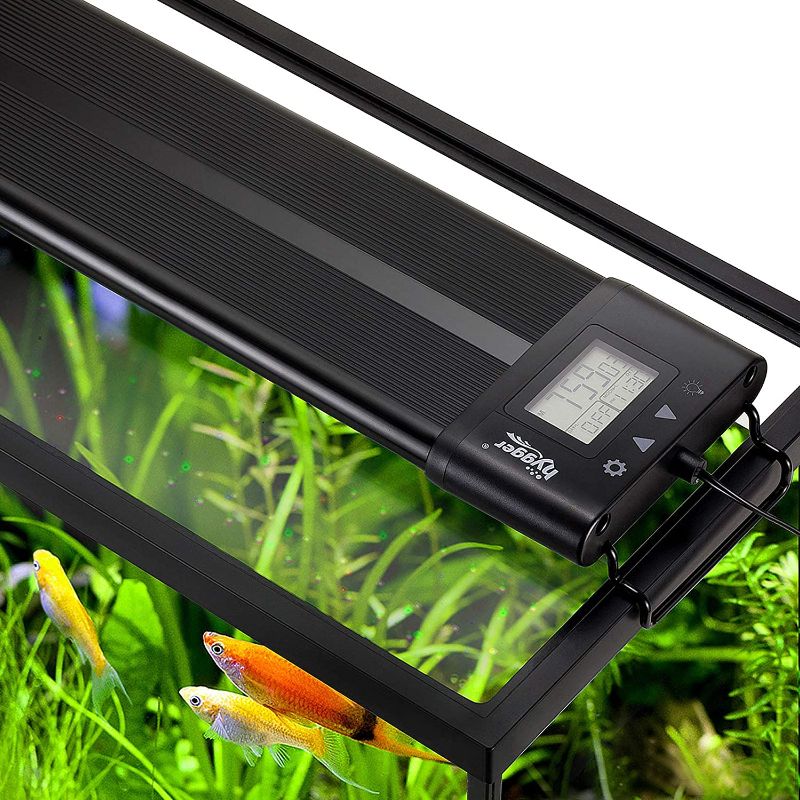 Photo 1 of Hygger Auto On Off LED Aquarium Light Extendable 12-17 Inches 7 Colors Sunrise Sunset Full Spectrum Light Fixture for Freshwater Planted Tank Build in Timer