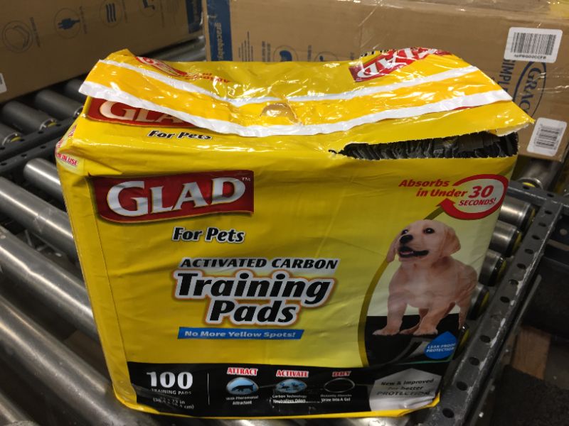 Photo 2 of Glad For Pets Activated Carbon Dog Training Pads, 23" x 23", 100 count