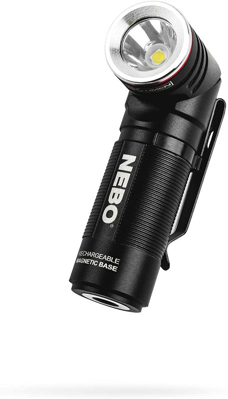 Photo 1 of NEBO SWYVEL 1000-Lumen Rechargeable Flashlight: Compact Rechargeable EDC lighthas a90 Degree Rotating Swivel Head; 5 Light Modes; Smart Power Control - 6907 , Black
