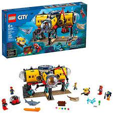 Photo 1 of LEGO City Ocean Exploration Base Playset 60265, with Submarine, Underwater Drone, Diver, Sub Pilot, Scientist and 2 Diver Minifigures, Plus Stingray and Hammerhead Shark Figures (497 Pieces)
