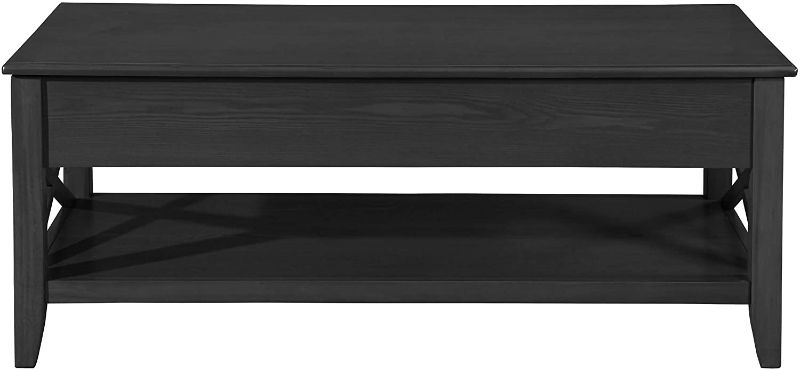 Photo 1 of Christopher Knight Home Laurel Luke Farmhouse Faux Wood Lift Top Coffee Table, Black
