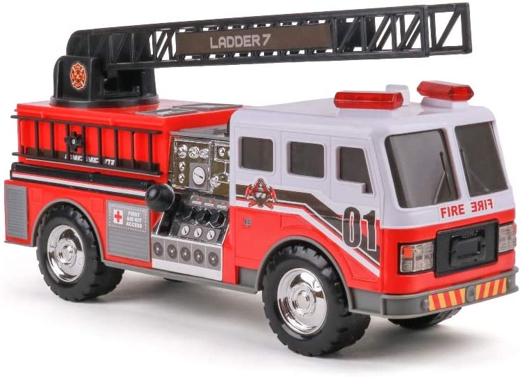 Photo 1 of MIGHTY FLEET Motorized FIRE Ladder Truck Firetruck Toy
