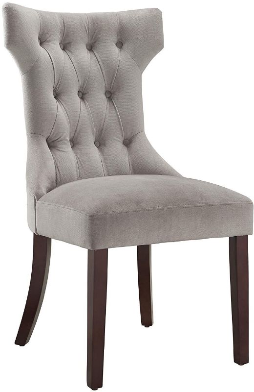 Photo 1 of Dorel Living Clairborne Tufted Dining Chair (2 Pack), Taupe / Espresso
