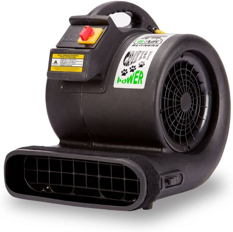 Photo 1 of B-Air Grizzly GP-1 1 HP 3550 CFM Air Grizzly Mover Carpet Dryer Floor Fan for Water Damage Restoration and Pet Cage Dryer
