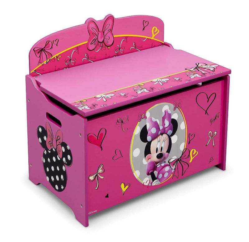 Photo 1 of Delta Children Deluxe Toy Box, Disney Minnie Mouse
