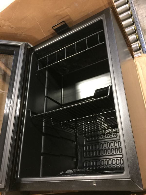 Photo 6 of NewAir Beverage Refrigerator Built In Cooler with 177 Can Capacity Soda Beer Fridge, NBC177BS00, Black Stainless Steel - missing key
