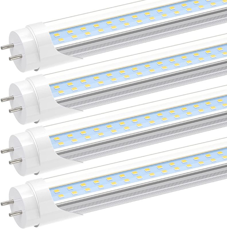 Photo 1 of LED Shop Light Fixture, T8 Integrated Tube Light Fixture, High Output, Brighter White, LED Tube Light for Garage, Warehouse (6-Pack)
