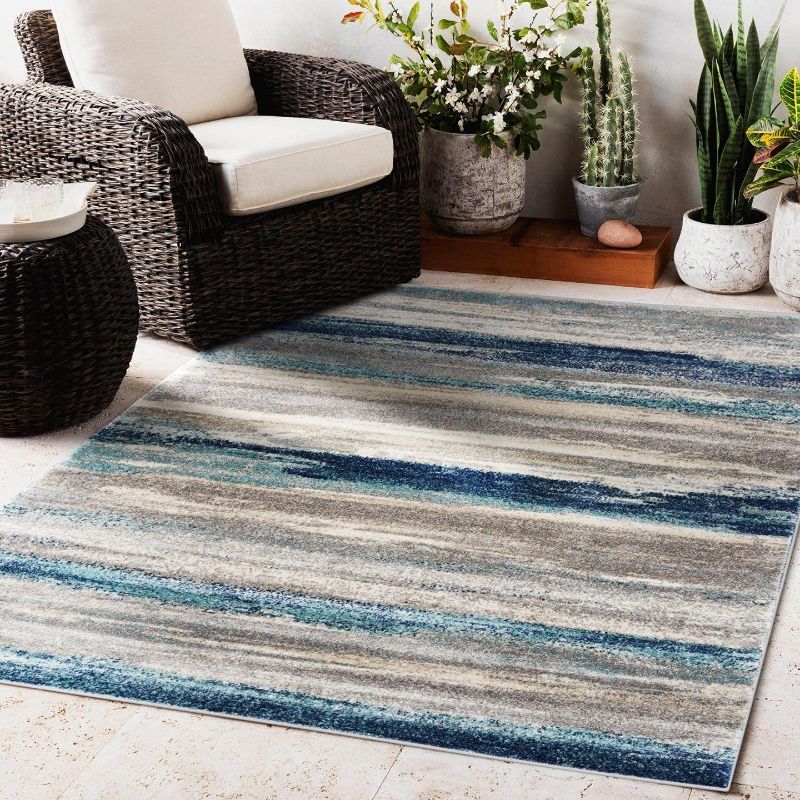 Photo 1 of Luxe Weavers 7501 Modern Abstract Area Rug, Blue / Size 8x10 ft

