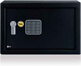 Photo 1 of Yale YEC/200/DB1 Small Alarmed Value Safe, 130 db built in Alarm, Steel Construction, Steel Locking Bolts, Emergency Overide Key, Wall and Floor Fixings, Black, 8.6 Litre Capacity 20 x 31 x 20 cm
