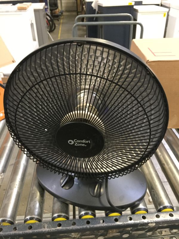 Photo 2 of Comfort Zone 700/1000-Watt Oscillating Parabolic Dish Radiant Electric Portable Space Heater , Black